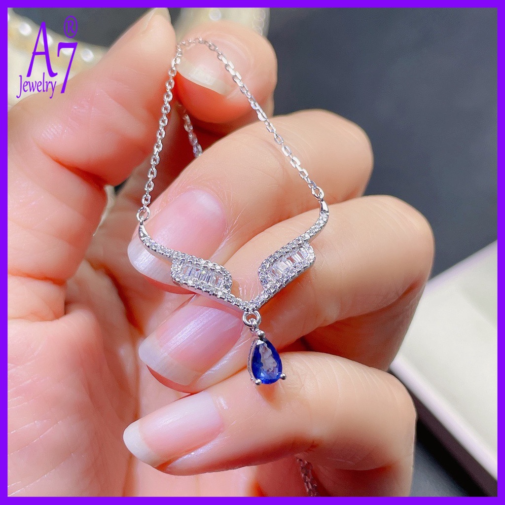 Vòng cổ Bạc S925 Mặt Hình Cánh Thiên Thần Đính Đá Pha Lê