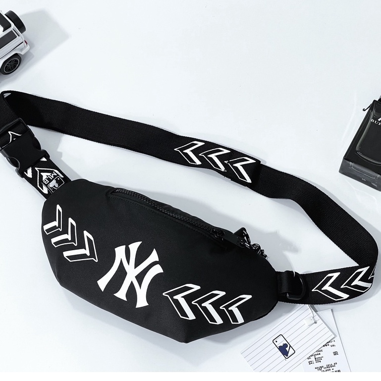 TÚI ĐEO CHÉO WAIST BAG MLB NY 2022 FULL ĐEN ĐẲNG CẤP