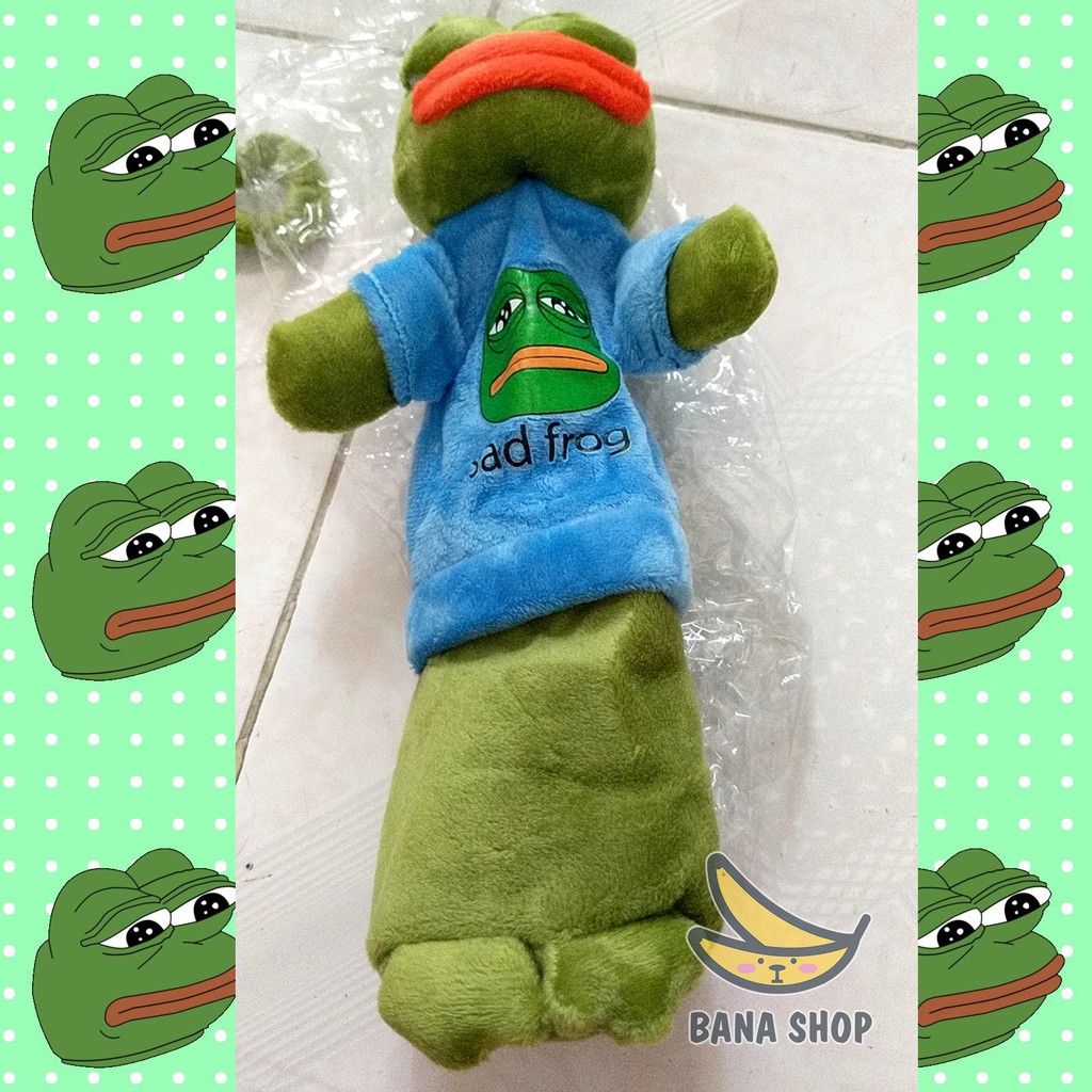 Hộp bút bóp viết vải nhồi bông ếch xanh pepe frog siêu bựa chuẩn vozer