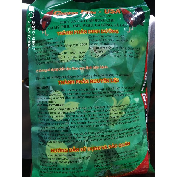 Thức ăn cho gà đá 2kg