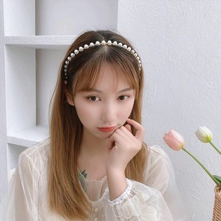 Bờm cài tóc hạt trai đính đá Princess Silver Dusty Pink