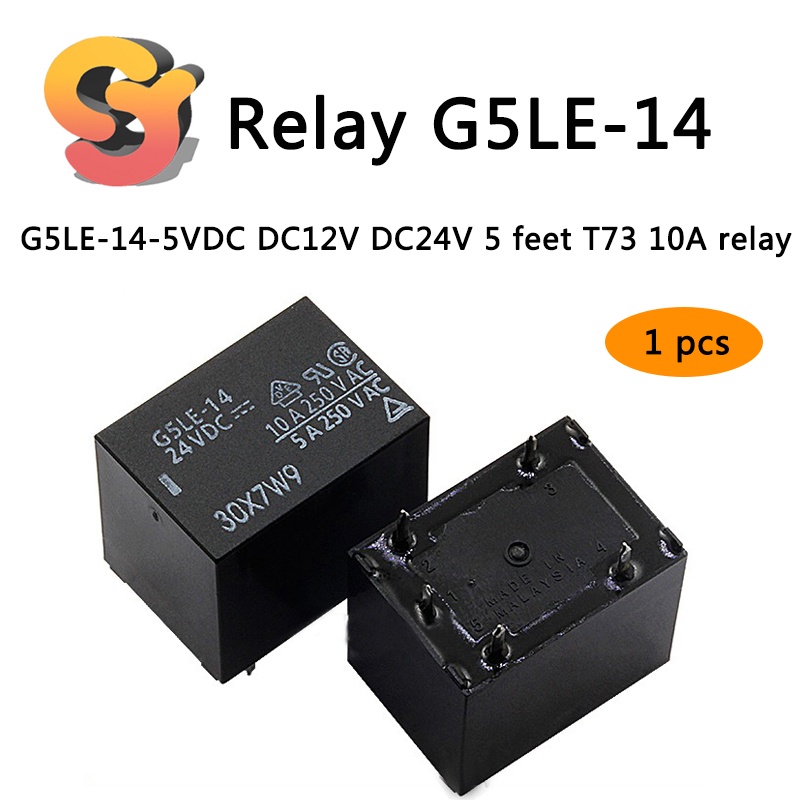 Rơ Le G5LE-14-5V 12V 24V 5 Chân T73 10A 5V 12V 24V Rơ Le