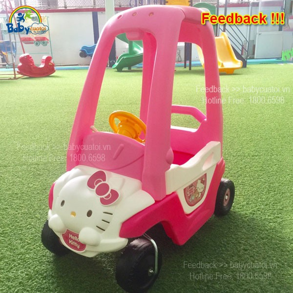 Xe chòi chân cho bé Z05 BBT Global, cho bé 1 đến 5 tuổi, Thiết kế Hello Kitty, nhập khẩu Hàn Quốc, âm nhạc vui nhộn