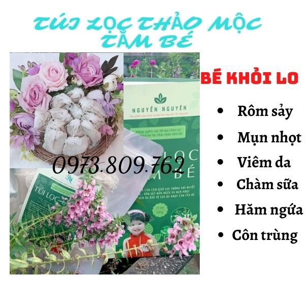 Set 30 túi lọc thảo dược tắm bé, lá tắm gội thảo mộc từ thiên nhiên