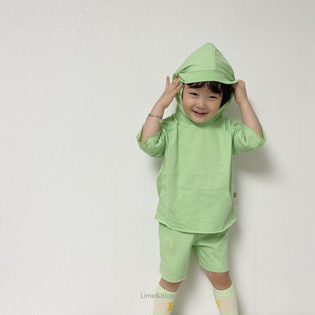 Set đồ Roy quần áo trẻ em Hàn Quốc Cao Cấp Lime & Blue