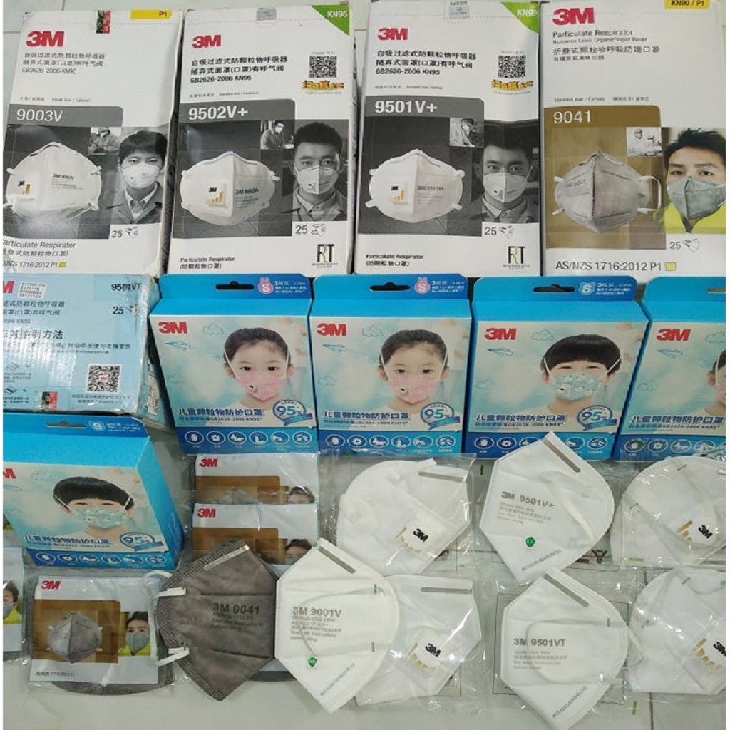 Khẩu Trang 3M Khẩu Trang 3D Ngăn Bụi Mịn Do Ô Nhiễm Đa Dạng Các Mẫu Chọn Lựa