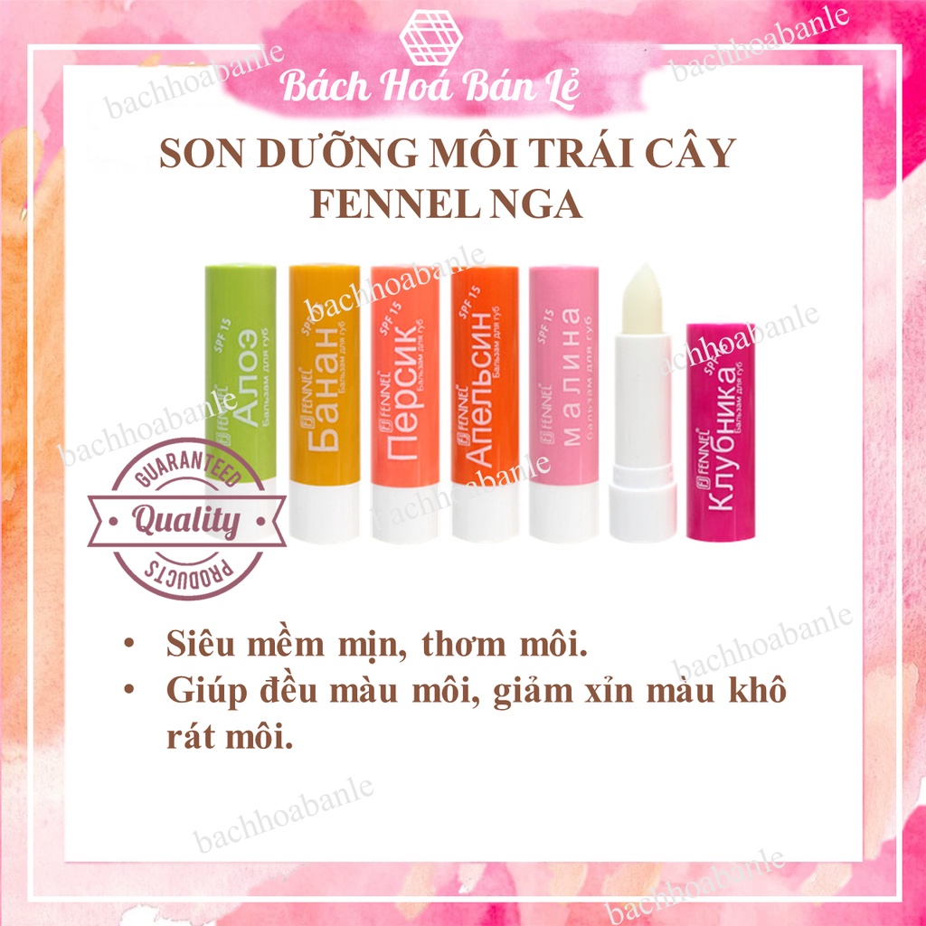 Son Dưỡng fennel dưỡng mịn, mềm môi, chống nứt nẻ