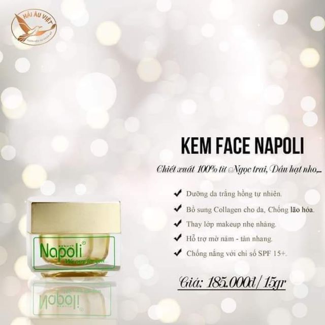 Combo dưỡng trắng da - noãn kem face sữa rửa mặt hải âu việt