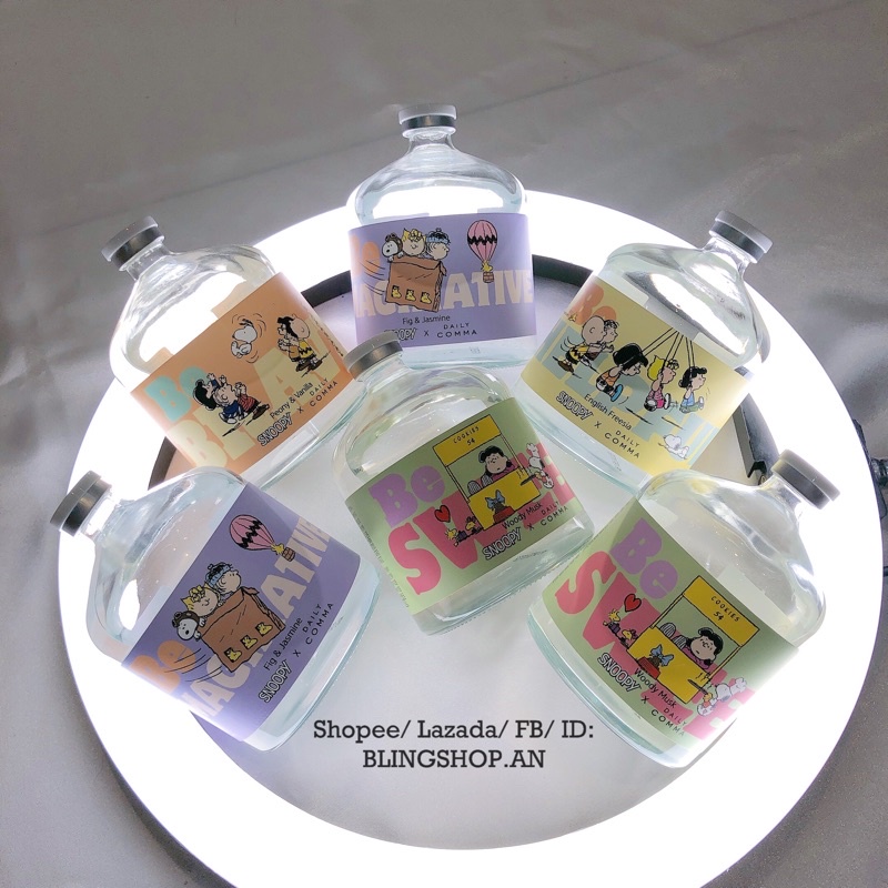 Mẫu mới-Tinh dầu thơm phòng Daily Comma Snoopy B-Series - Tinh dầu khuếch tán hương Hàn Quốc - Bling