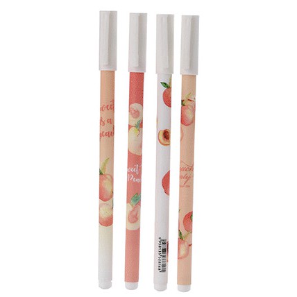 Bút Bi Ngòi 0.38mm Thiết Kế Hình Quả Đào Xinh Xắn