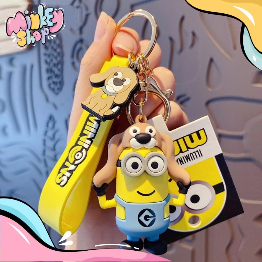 Móc Khóa Minion 12 con Giáp Ngịch Ngợm Đáng Yêu Nhiều Mẫu Dễ Thương Phụ Kiện Túi Xách, Balo, Cặp Xách Cute 02MKM -Minkey