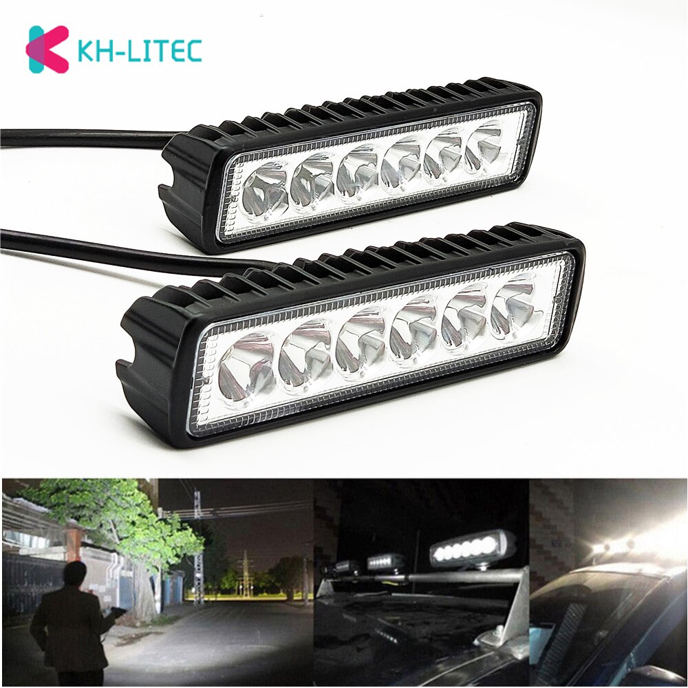 18W Flood Cree LED Light Work Bar Lamp Driving Fog Offroad SUV 4WD Boat Truck Sense Light