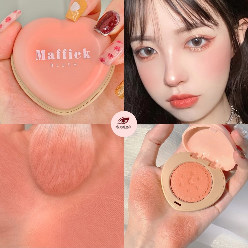 Má Hồng MAFFICK LOVE COOKIE Trái Tim Ánh Nhũ Ngọt Ngào