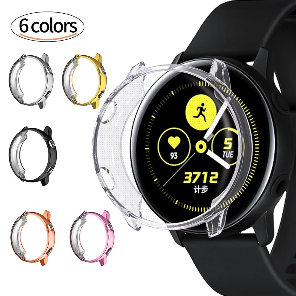 Ốp Bảo Vệ Mặt Đồng Hồ Bằng Tpu Mềm Mạ Điện Chống Sốc Cho Samsung Galaxy Watch Active