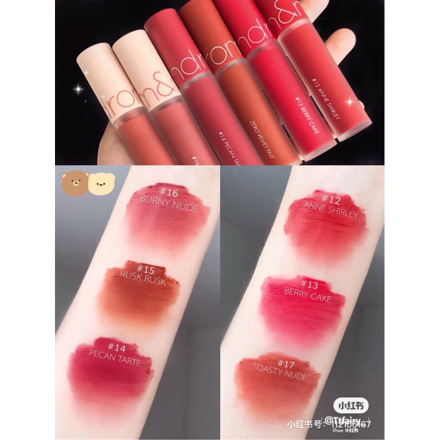 [Beman123]  [ CÓ MÀU MỚI ] SON ROMAND ZERO VELVET TINT | BigBuy360 - bigbuy360.vn