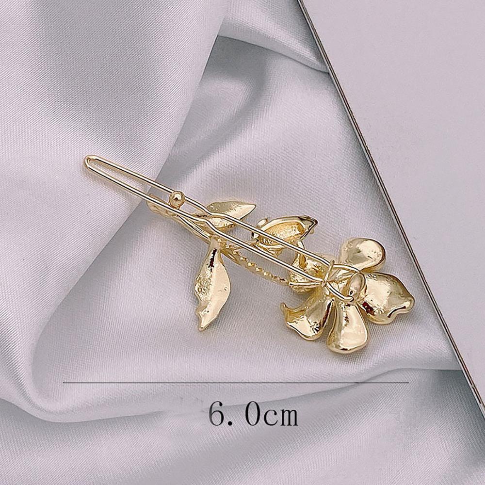 Kẹp Tóc Kim Loại Hình Hoa Lê Dễ Thương