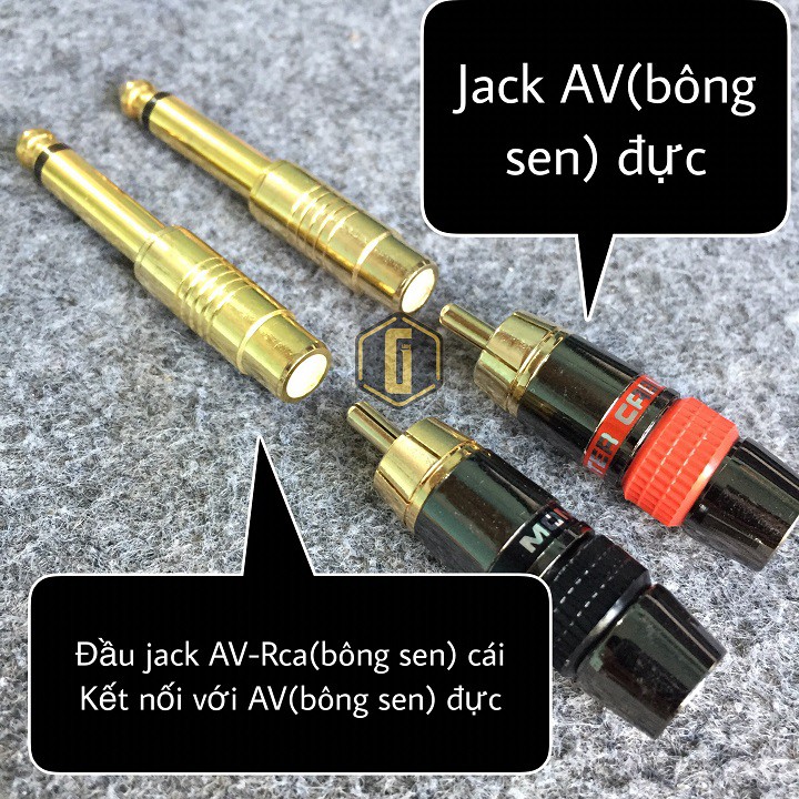 Jack Chuyển Đổi AV Hoa Sen Ra 6 Ly (6.3mm)