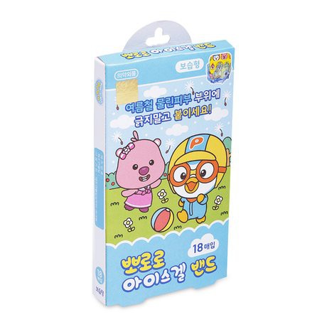 Băng keo cá nhân làm dịu vết côn trùng cắn Pororo Ice Gel Band (18 miếng/hộp)