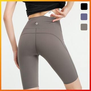  Lululemon      Mới Quần Short Tập Yoga 5 Tấc Lưng Cao Có Túi Yk03 3 Màu 