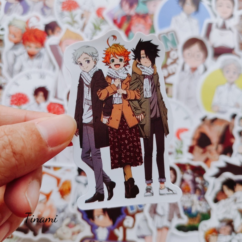 Bộ 50 Sticker Yakusoku no Neverland Miền đất hứa hình dán chống nước trang trí decor Tinami