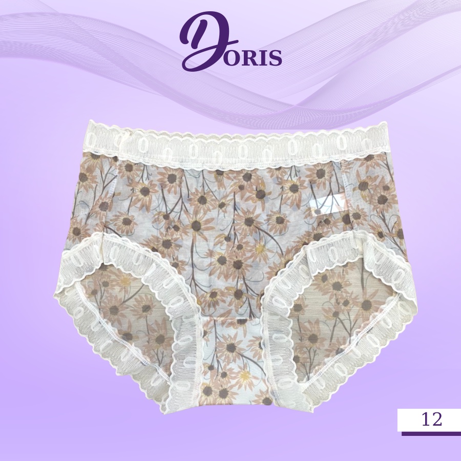 Quần Lót Ren Lưới Mỏng Co Dãn Siêu Thoáng Mát Họa Tiết Xinh Xắn DORIS 12