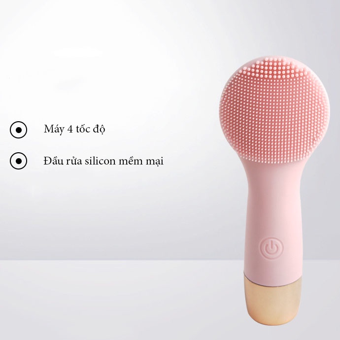 Máy rửa mặt làm sạch sâu  sonic cán vàng