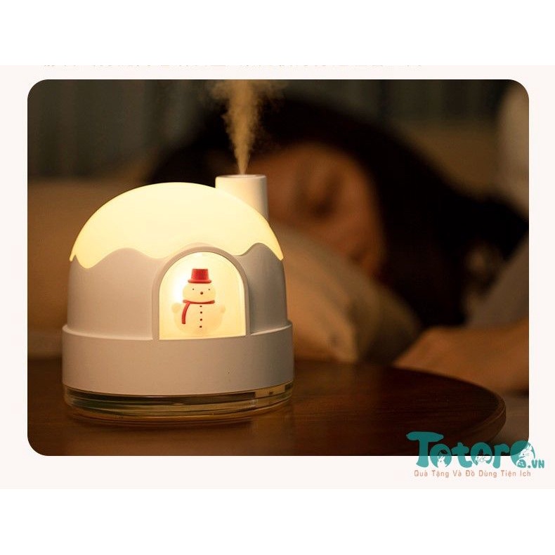 Máy Phun Sương kiêm Đèn Ngủ Hang Tuyết Giáng Sinh (Noel)