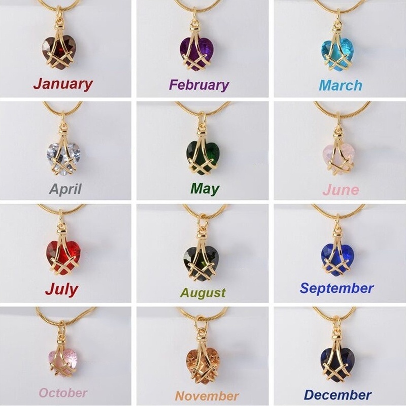 Mặt Vòng cổ Hình Trái Tim Đính Đá Zircon