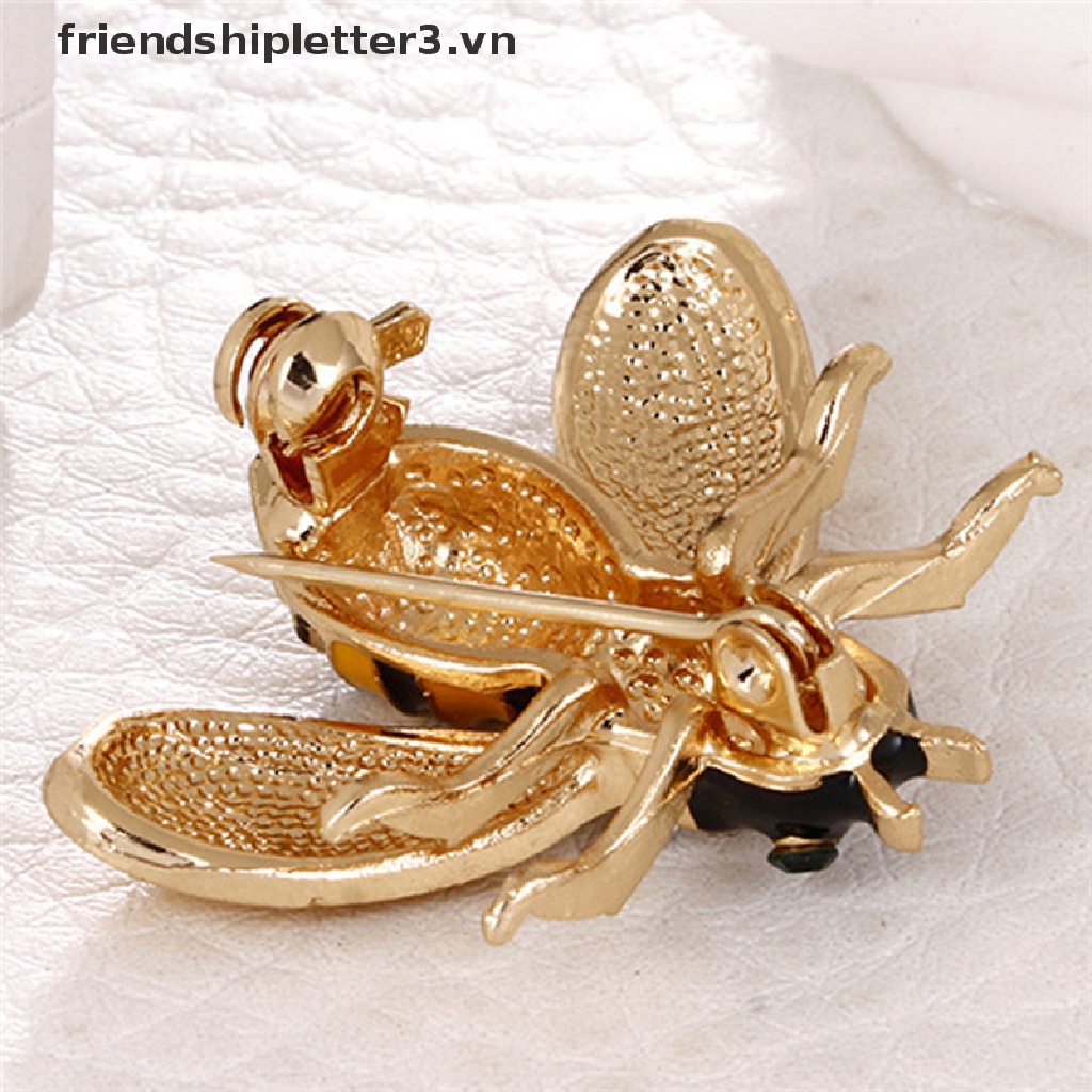 Ghim Cài Áo Hình Con Ong Đính Đá Pha Lê
