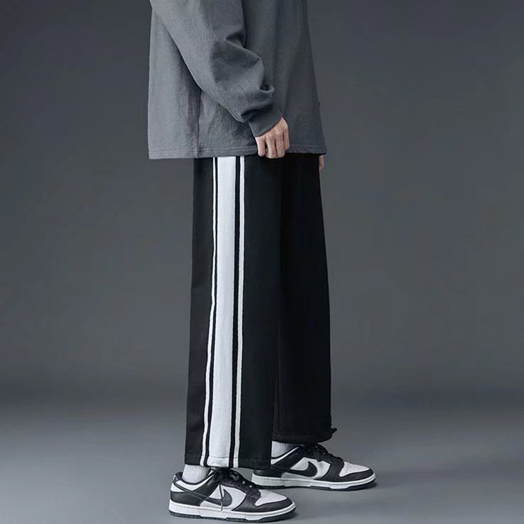 [S-3XL] Quần Thể Thao Ống Rộng Dáng Suông Thời Trang Xu Hướng Đường Phố Mùa Xuân Thu Cho Nam