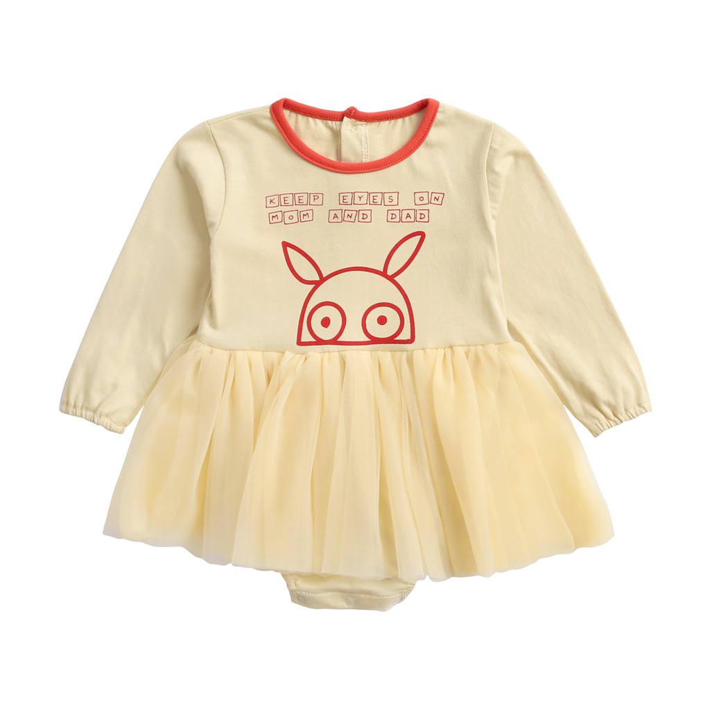 Bộ Áo Liền Quần Sanlutoz Bằng Chất Liệu Cotton Phối Họa Tiết Hoạt Hình Dành Cho Bé Gái