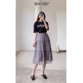 Chân váy cạp xoè 3 tầng CCHAT