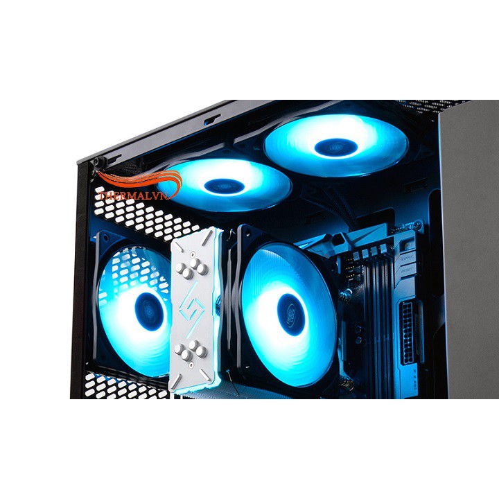 Quạt fan case 12cm RGB DeepCool RF 120 RGB - Quạt êm, hiệu ứng màu sắc RGB 16,7 triệu màu