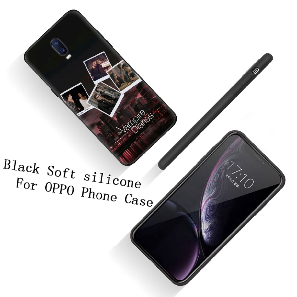 Ốp điện thoại silicone viền đen in hình phim Nhật ký ma cà rồng cho OPPO F11 R17PRO F1PLUS A9 R9 R9S R15 A1K A5 A9 2020