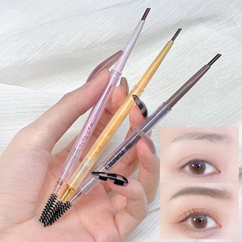 Chì Kẻ Lông Mày NOVO Hai Đầu Màu Sắc Tự Nhiên Lâu Trôi Không Thấm Nước
