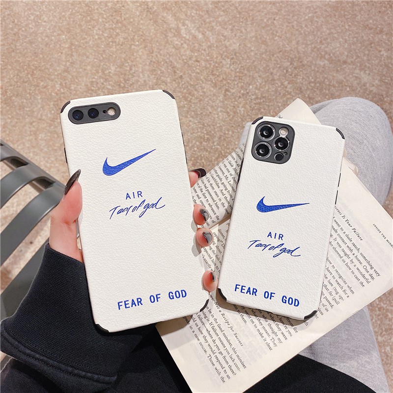 Ốp điện thoại lụa họa tiết logo Nike Fear Of God cho Iphone 12 Pro Max 12 Mini 11 Pro Max Xs Max Xr 6 6s 7 8 Plus