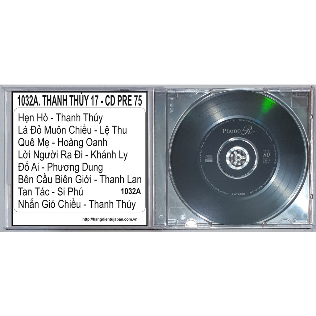 BỘ 4 CD THANH THÚY - CD PRE 75 ( 1032A - 1033B )