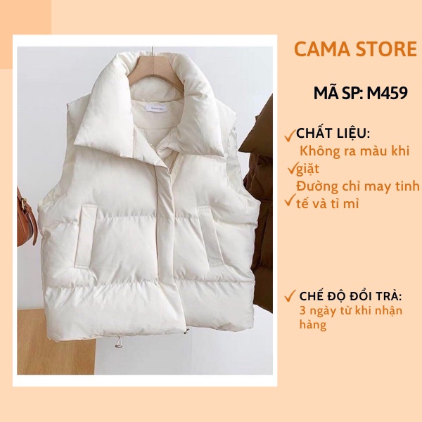 Áo phao gile ba lỗ nữ form rộng phong cách hàn quốc CAMASTORE M459