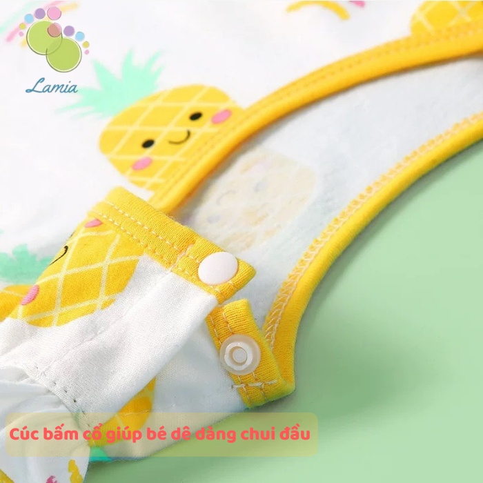 Bodysuit Bé Gái Sơ Sinh Mùa Hè Họa Tiết Đáng Yêu, Body Chip Hè Bé Gái Lamia 𝟏𝟎𝐁𝐃𝐒