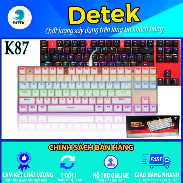 [🚀Giao siêu tốc chọn Grab, NowShip] Bàn phím cơ Motospeed K87 TKL Rainbow Gaming Keyboard