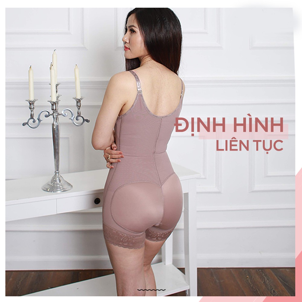 Bộ Bodysuit 3 trong 1 Ann Chery 5146 màu ca cao, nâng mông, siết eo, đẩy ngực, mặc quần áo tuyệt đẹp