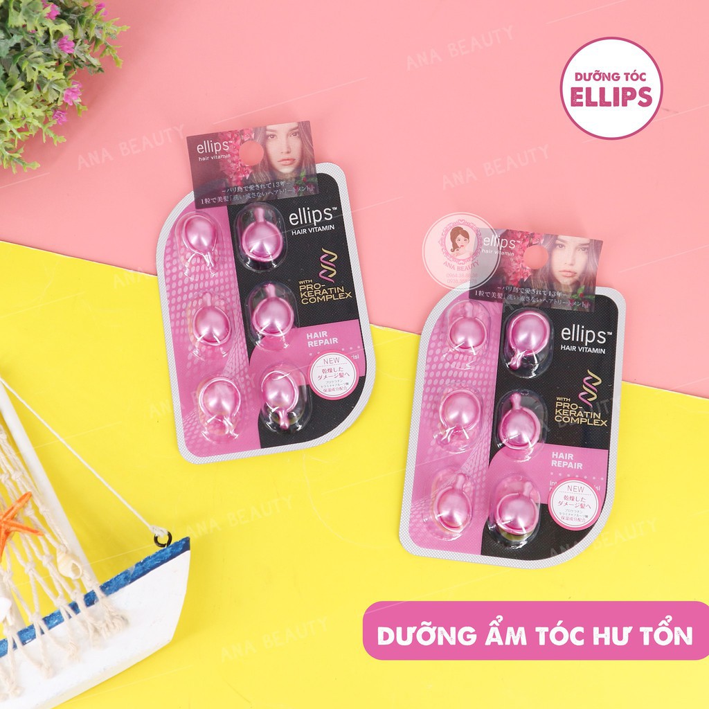 Viên Dưỡng Tóc Ellips Hair Vitamin Vỉ 6 Viên - Hộp 2 Vỉ x 6 Viên