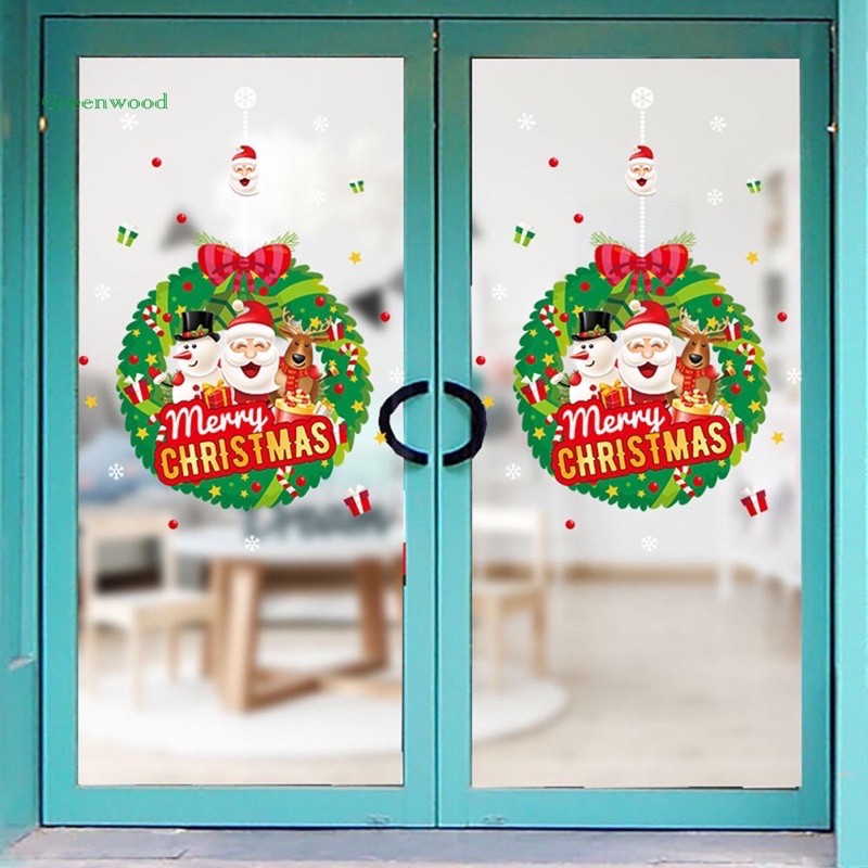 Decal trang trí tường Noel - Nhiều mẫu chào lễ Giáng Sinh vui nhộn ( Khách nhắn tin chọn mẫu )