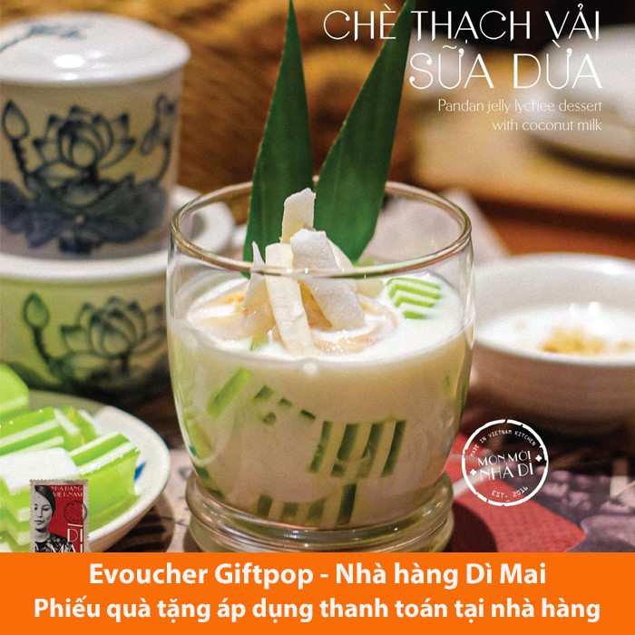 Hồ Chí Minh [Evoucher] Phiếu quà tặng sử dụng tại chuỗi nhà hàng DÌ MAI trị giá 1.000.000 VND