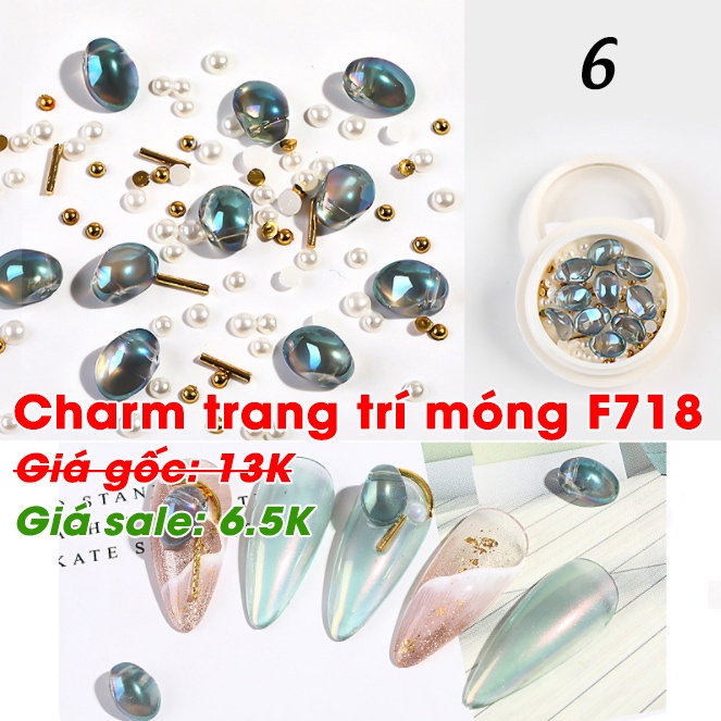Charm đá, kim loại trang trí móng F718