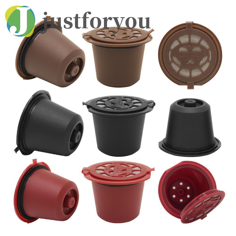 Justforyou2 3pcs Refillable Reusable Coffee Capsule Filters for Nespresso Machine