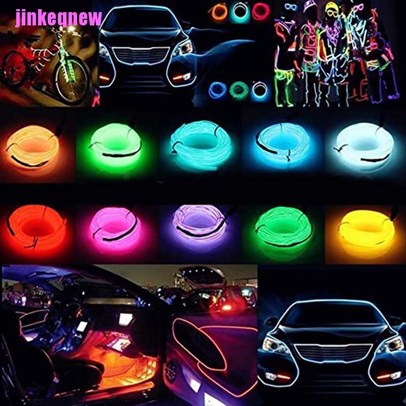 JIN El Wire 5M/16FT 12V Neon El Lights Rope Neon Glowing Strobing Electroluminescent JIN