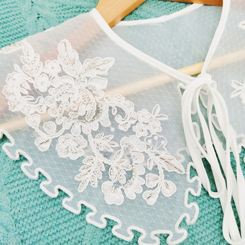 Cổ Áo Rời Thêu Họa Tiết Phong Cách Hanfu Cổ Điển Thời Trang Cho Nữ