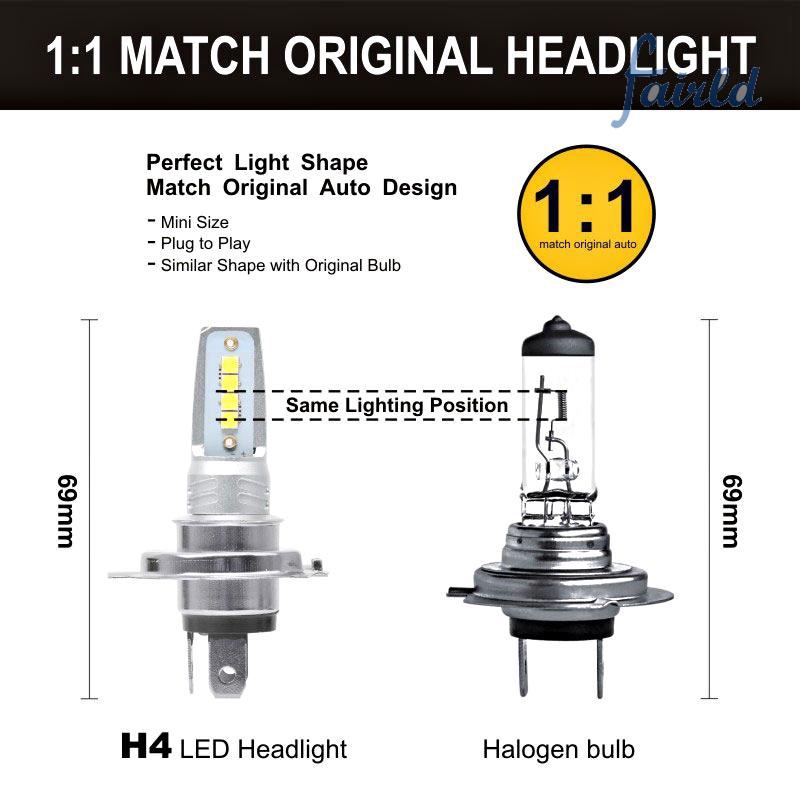 Bộ 2 đèn pha LED công suất cao DC 9-32V 6000K 20800Lm H4 110W | BigBuy360 - bigbuy360.vn