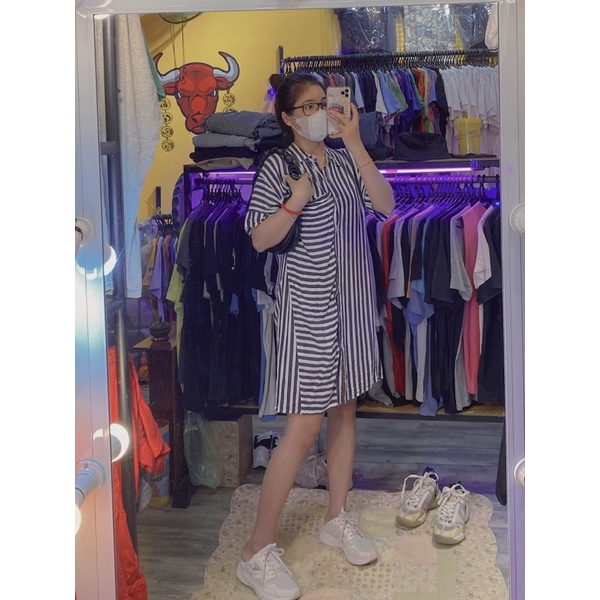 Đầm sơ mi vintage